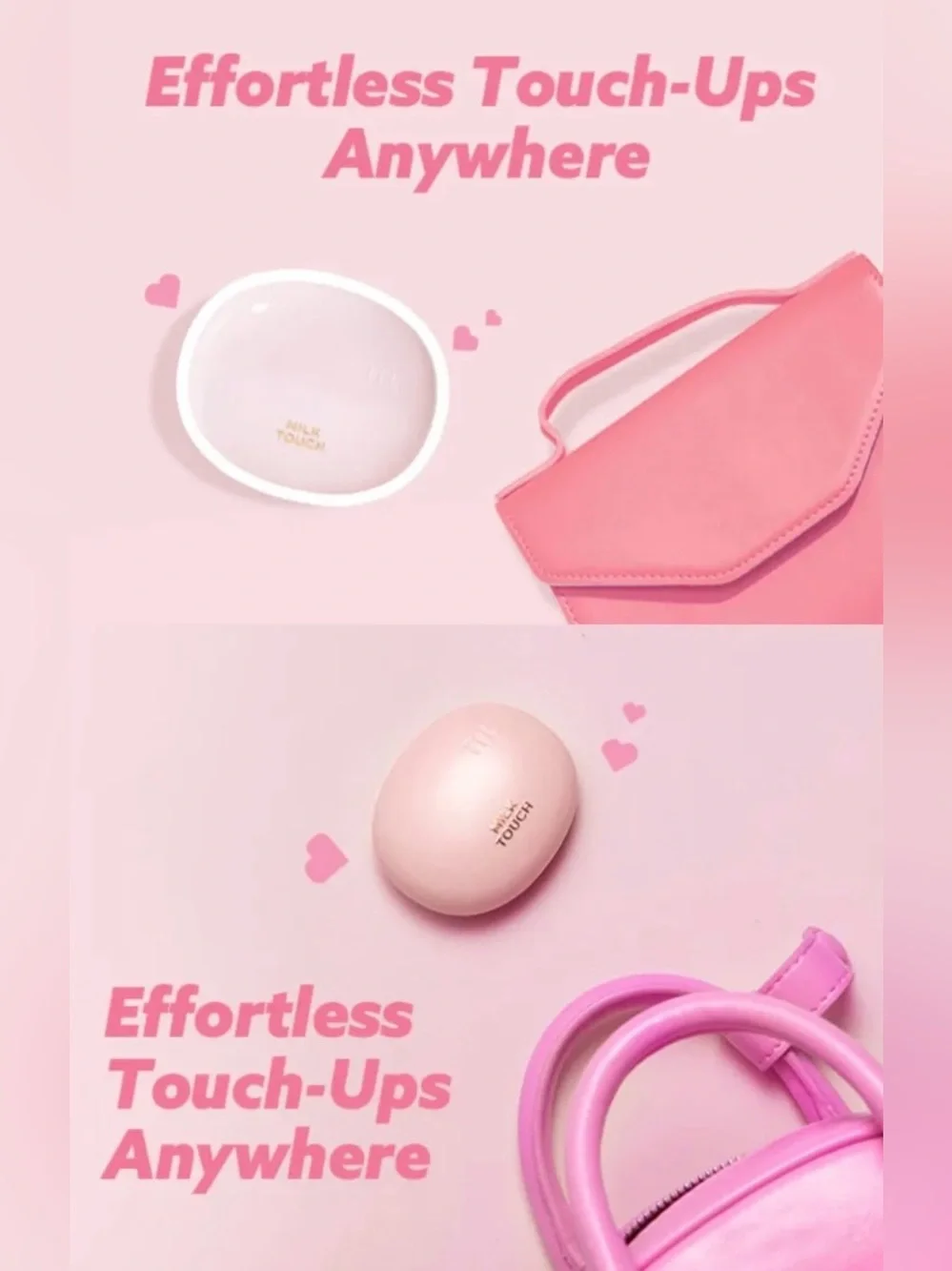 Milk Touch All-Day Skin Fit Milky Glow Cushion 01 Rosy Ivory + Refill SPF50+